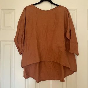 Not Perfect Linen Leaf Top Canyon Clay